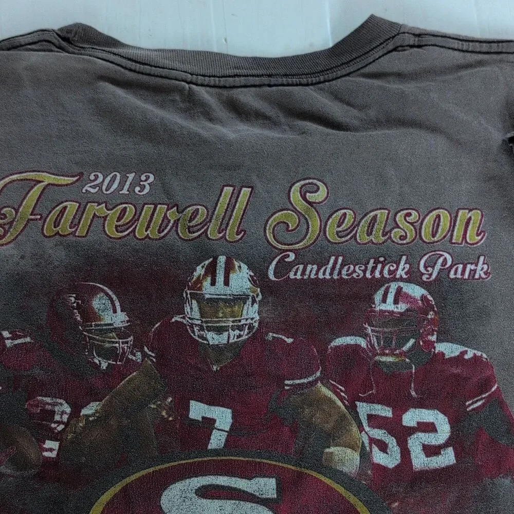 2013 2XL SF 49ers Candlestick Park Final Season Commemorative Shirt 5x Champions